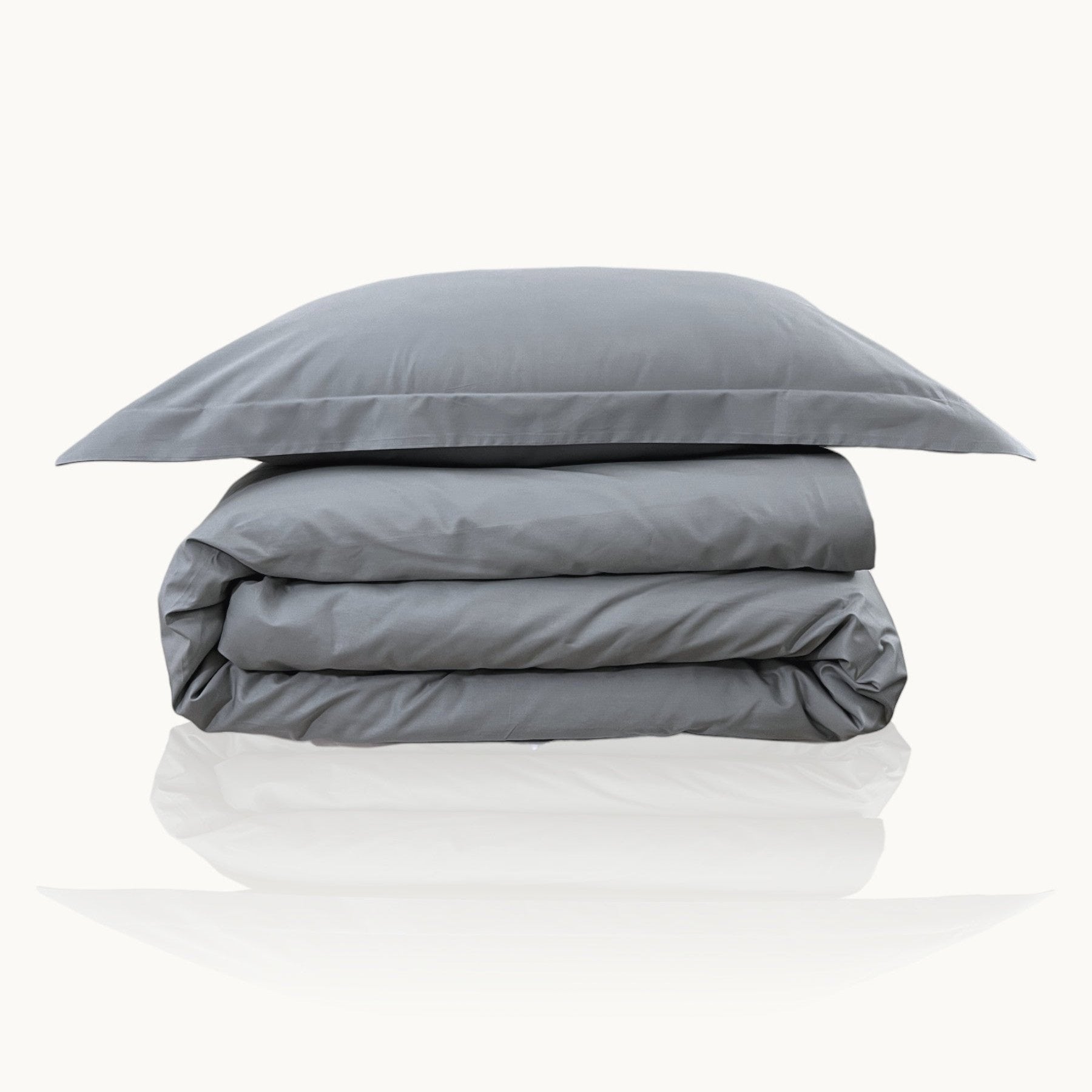 #Farbe_Ardoise Luxuriöses Bettwäsche-Set aus ägyptischer Baumwolle in Ardoise, Percale Stoff mit 600 Fäden, ideal für exklusiven Komfort und stilvolle Schlafzimmer.