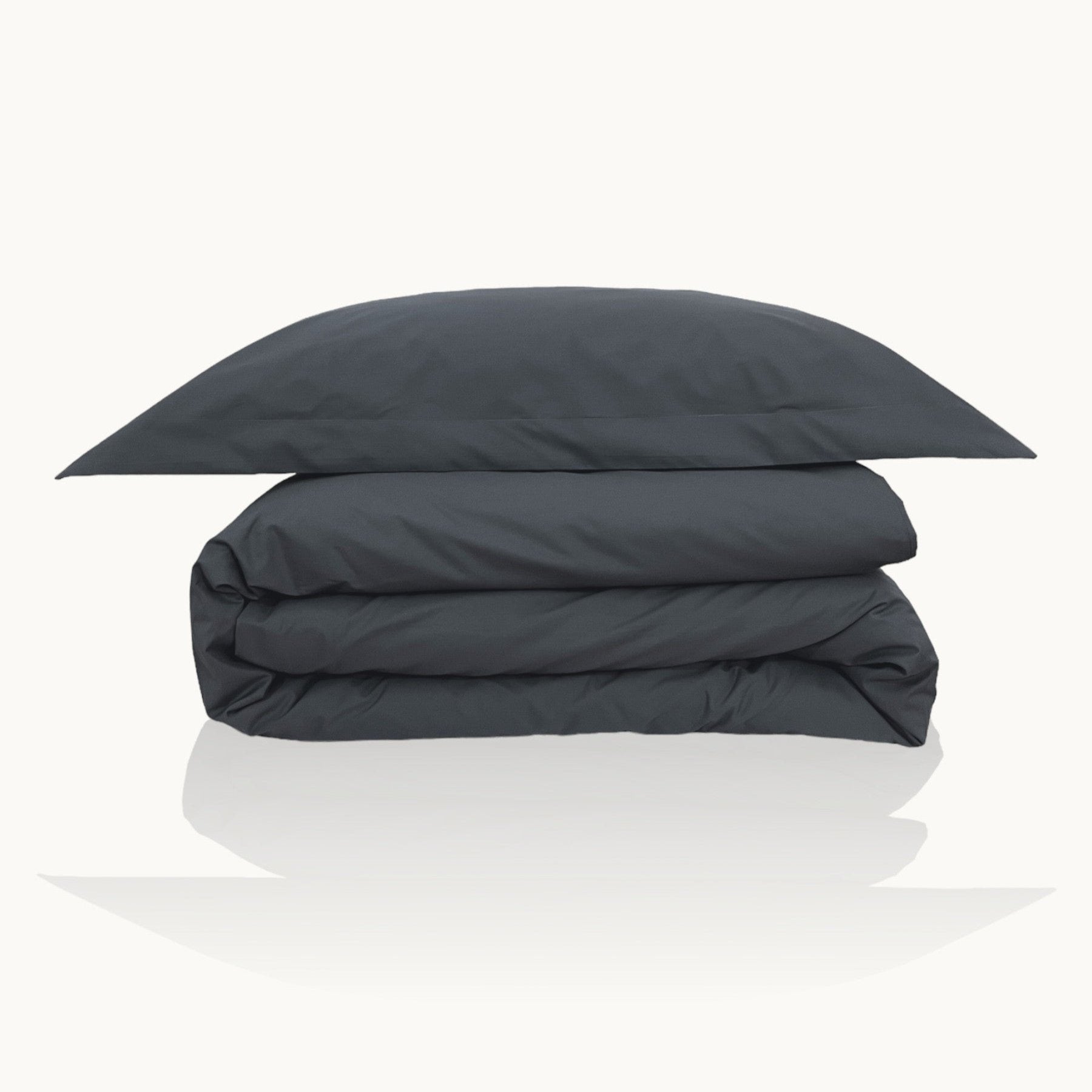 #Farbe_Granit Luxuriöses Bettwäsche-Set aus ägyptischer Baumwolle in Tiefgrau, Perkal Stoff mit 600 Fäden, ideal für exklusiven Komfort und stilvolle Schlafzimmer.